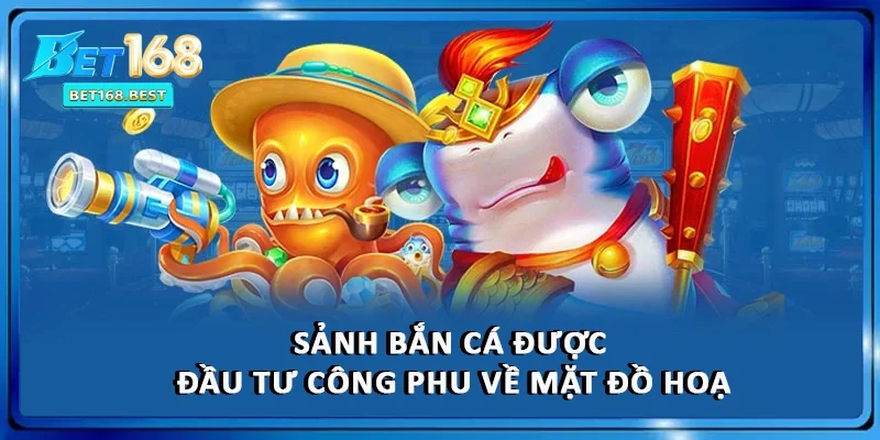 Sảnh bắn cá được đầu tư công phu về mặt đồ hoạ Sảnh bắn cá được đầu tư công phu về mặt đồ hoạ